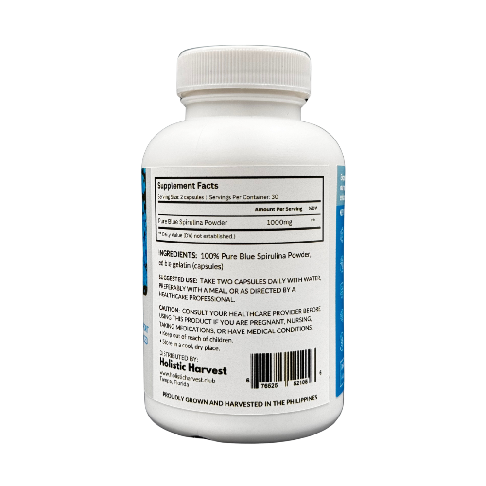 Blue Spirulina Powder Capsules